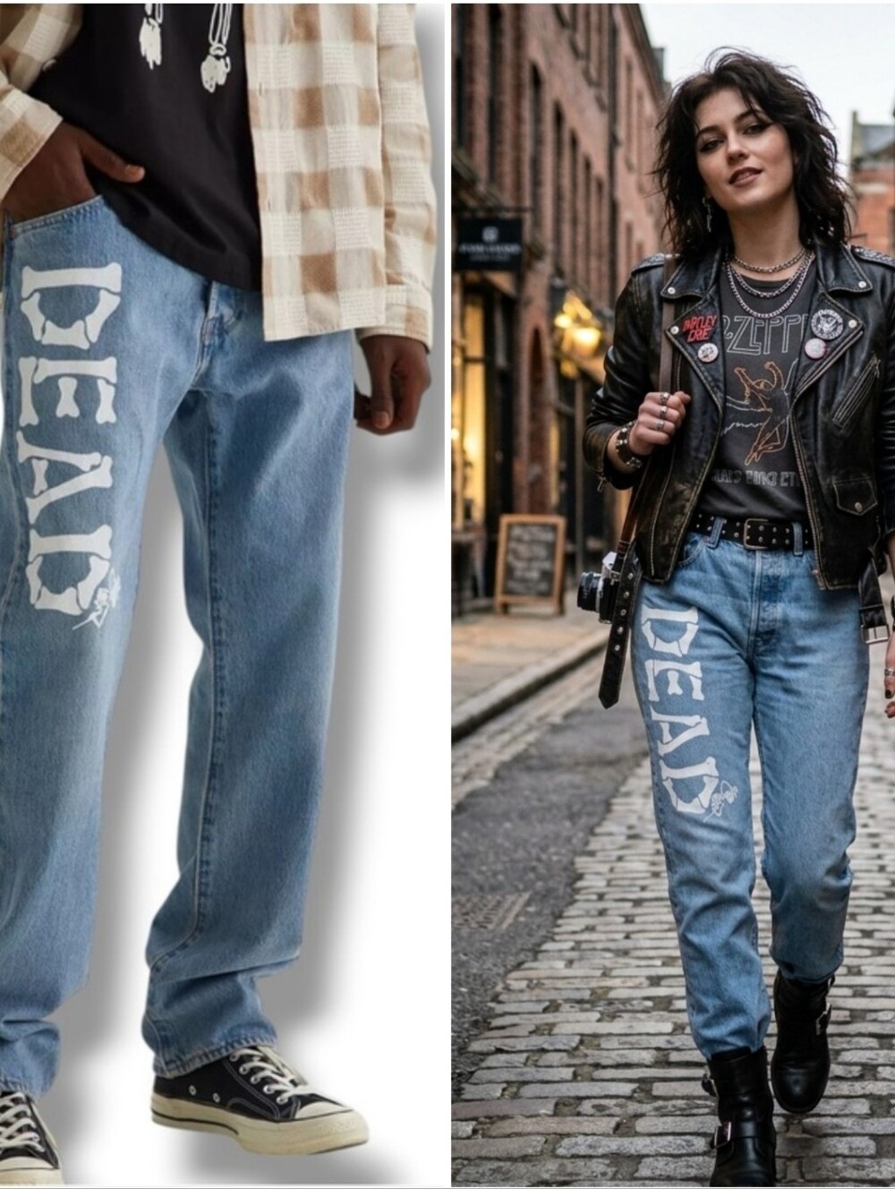 2021 LEVI'S x Grateful Dead Button Fly 501 Blue Jeans